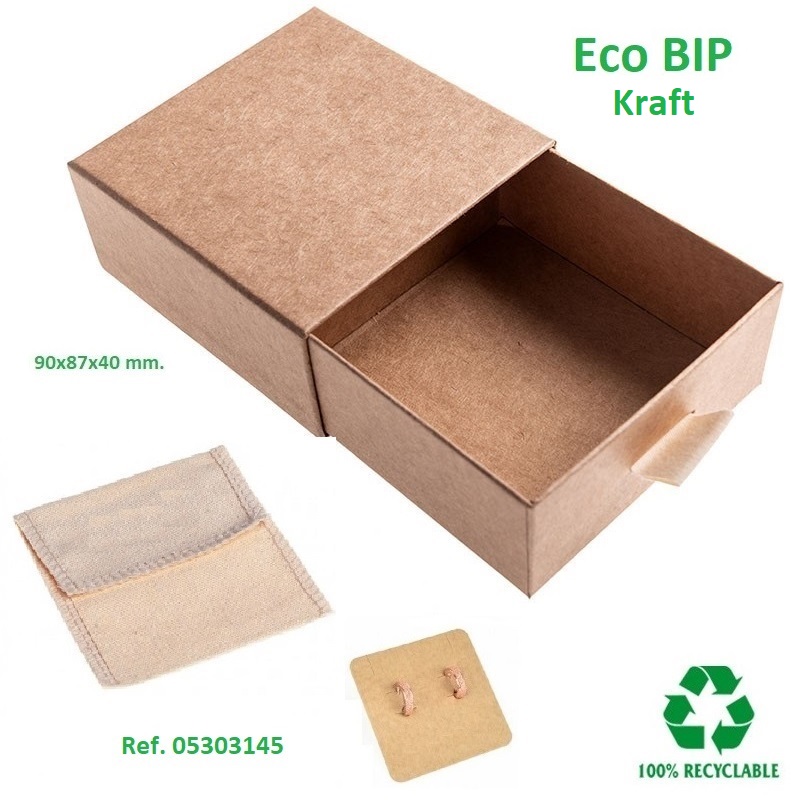Caja Eco BIP multiuso Plus 90x87x40 mm. (bolsa solapa y c.ptes.)